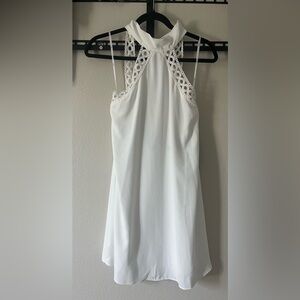 White Backless Midi Dress